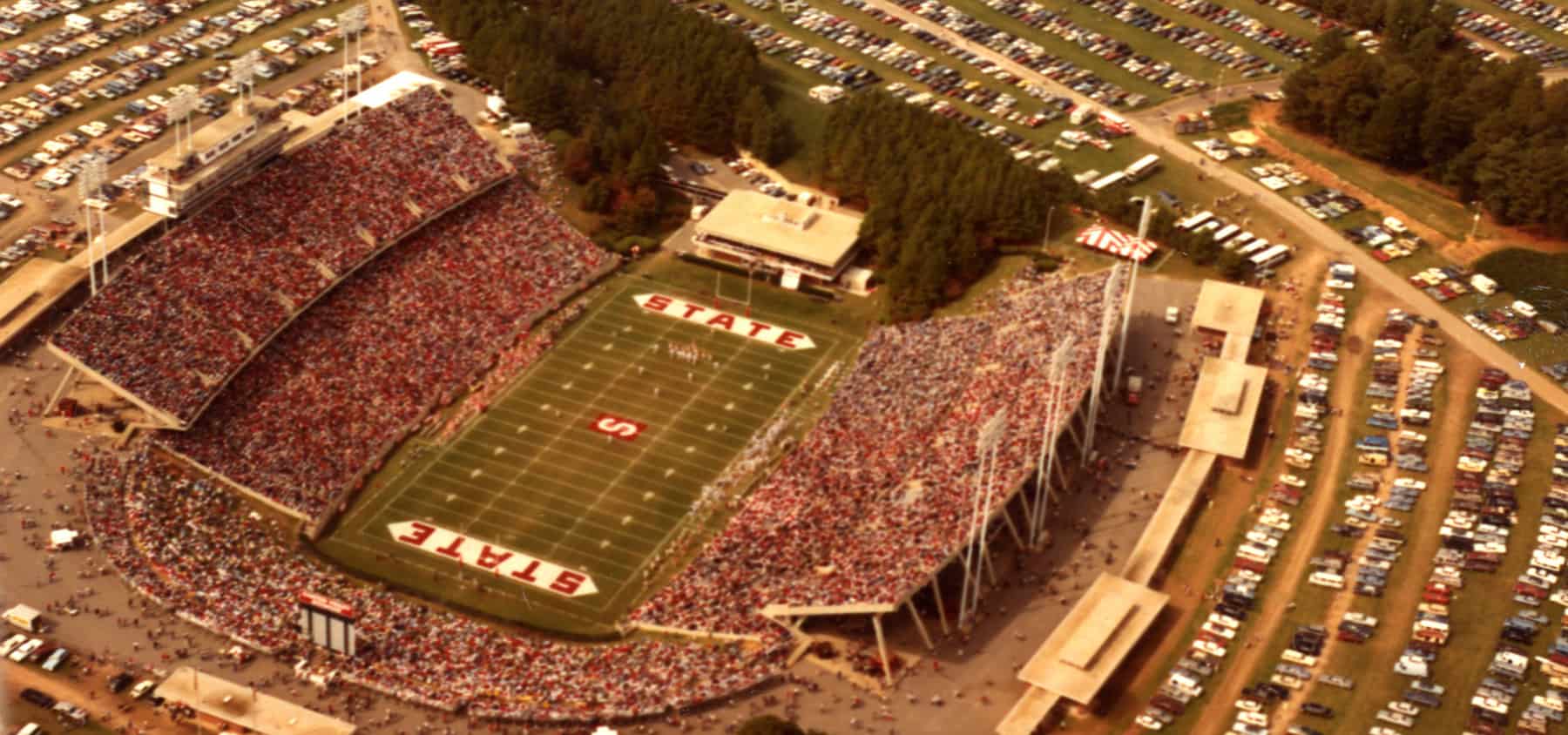 Aerial view of Carter-Finley Stadium