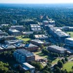 An aerial view of Centennial Campus