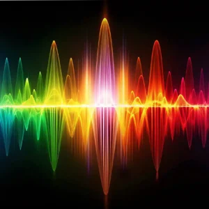 A visual representation of soundwaves.