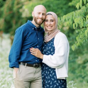 Wajeha Barakat, one of the first Our Three Winners scholarship recipients, and her husband Ahmed Farawi.